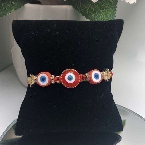 New Evil Eye 🧿/ Hamsa 🪬 adjustable bracelet-B2 - Picture 1 of 3